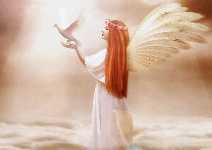 Ангел девушка - духовная чистая, вестник Бога, клад здоровья